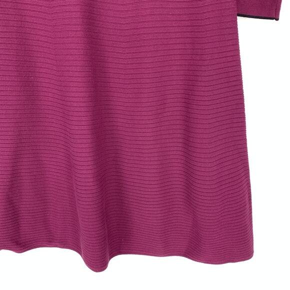 Banana Republic Dress Women's Sz M Plum Button Accent Long Sleeve Scoop Sweater - Picture 4 of 7